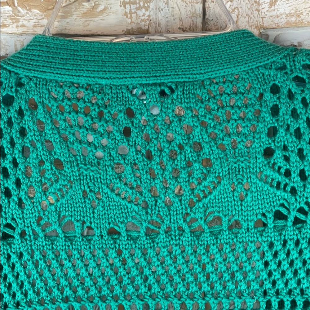 Liz Claiborne Open Weave Button Front Cardigan - image 6